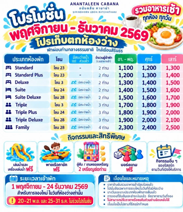 โปรเก็บตกห้องว่าง